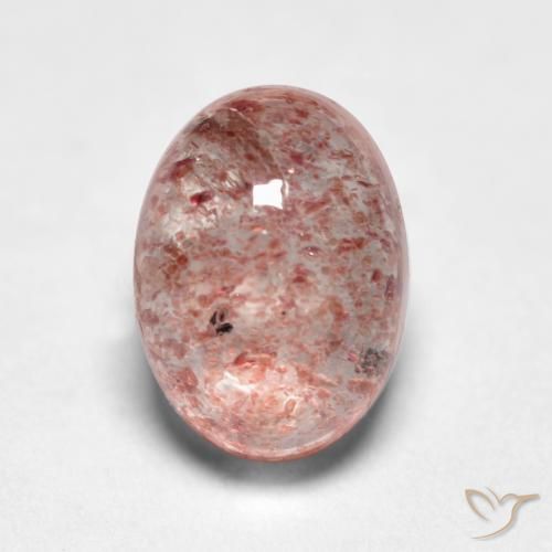 1.16ct Natural Luz rosa Quartzo Morango, oval, Translúcido