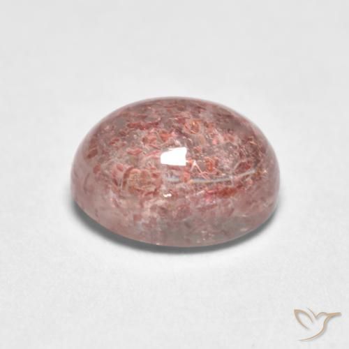 Quartzo Morango Rosa Terroso Natural 1.15ct, oval, Translúcido