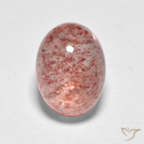 1.83ct Natural rosa médio Quartzo Morango, oval, Translúcido