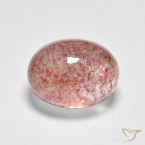 Quartzo Morango rosa médio Natural 1.83ct, oval, Translúcido