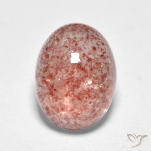 1.44ct Natural Framboesa Rosa Quartzo Morango, oval, Translúcido