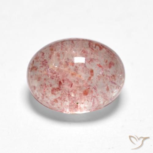 Quartzo Morango rosa médio Natural 1.95ct, oval, Translúcido