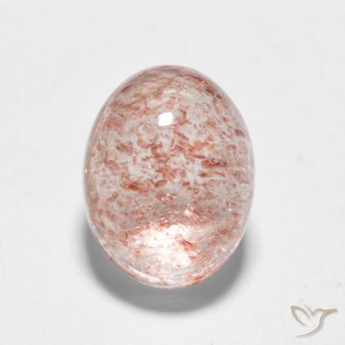 1.88ct Natural Luz rosa Quartzo Morango, oval, Translúcido