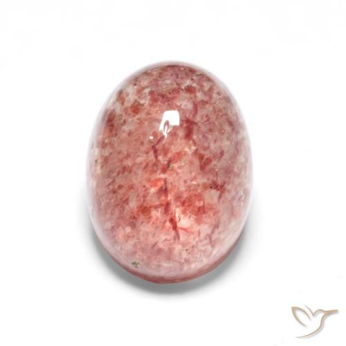 1.76ct Natural Framboesa Rosa Quartzo Morango, oval, Translúcido