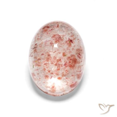 1.67ct Natural Rosa Terroso Quartzo Morango, oval, Translúcido