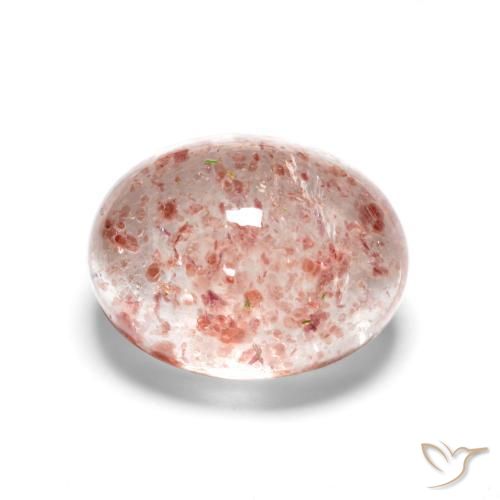 Quartzo Morango Rosa Terroso Natural 1.67ct, oval, Translúcido