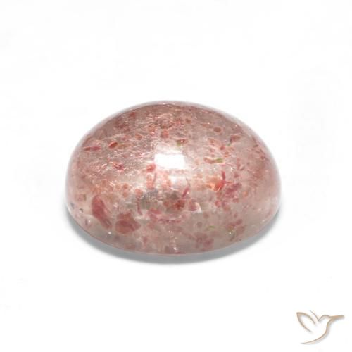 Quartzo Morango Rosa Terroso Natural 1.67ct, oval, Translúcido
