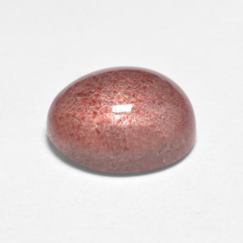 Quartzo morango rosa natural 1,57ct, corte oval, translúcido