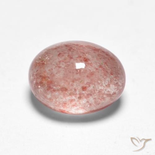 Quartzo Morango Luz rosa Natural 1.53ct, oval, Translúcido