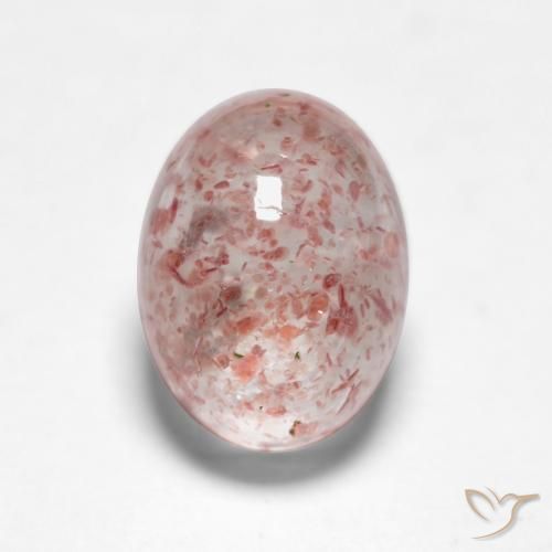 1.69ct Natural rosa médio Quartzo Morango, oval, Translúcido