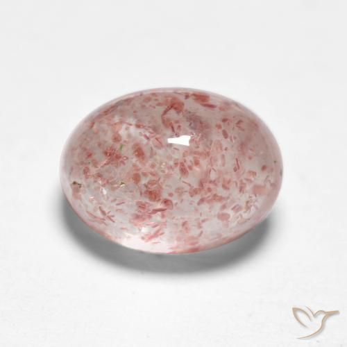 Quartzo Morango rosa médio Natural 1.69ct, oval, Translúcido