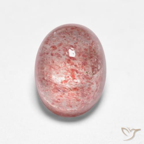 1.91ct Natural rosa médio Quartzo Morango, oval, Translúcido