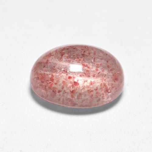 Quartzo Morango Rosa Médio Claro Natural 1.69ct, Corte Oval, Translúcido