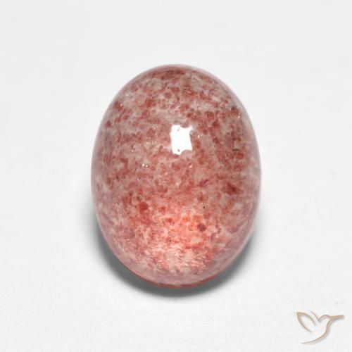 Quartzo Morango Framboesa Rosa Natural 1.57ct, Corte Oval, Translúcido