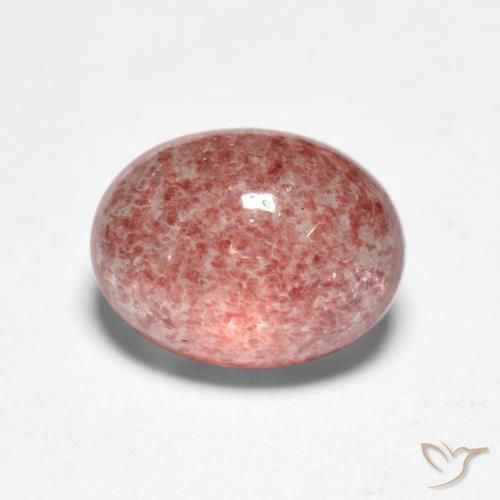 Quartzo Morango Framboesa Rosa Natural 1.57ct, Corte Oval, Translúcido