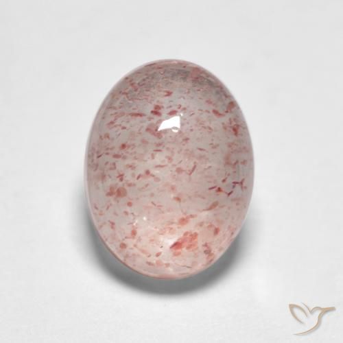 1.78ct Natural Luz rosa Quartzo Morango, oval, Translúcido