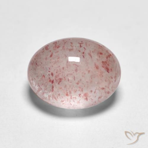 Quartzo Morango Luz rosa Natural 1.78ct, oval, Translúcido