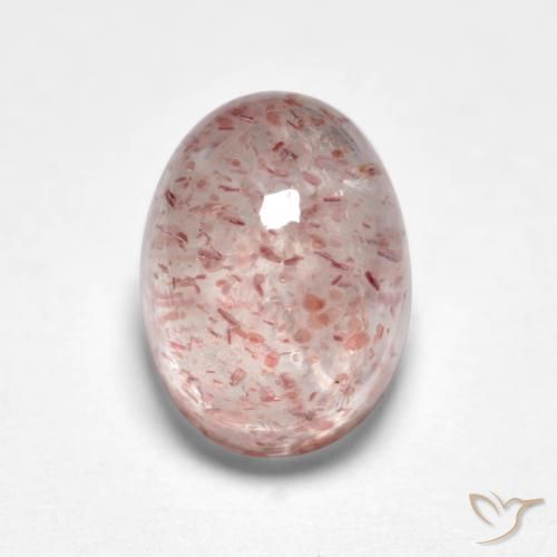 2.04ct Natural Luz rosa Quartzo Morango, oval, Translúcido
