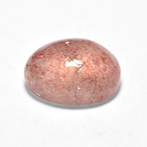 Quartzo Morango Rosa Terroso Natural 1.49ct, Corte Oval, Translúcido