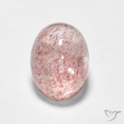 1.59ct Natural Luz rosa Quartzo Morango, oval, Translúcido