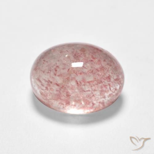 Quartzo Morango Luz rosa Natural 1.59ct, oval, Translúcido
