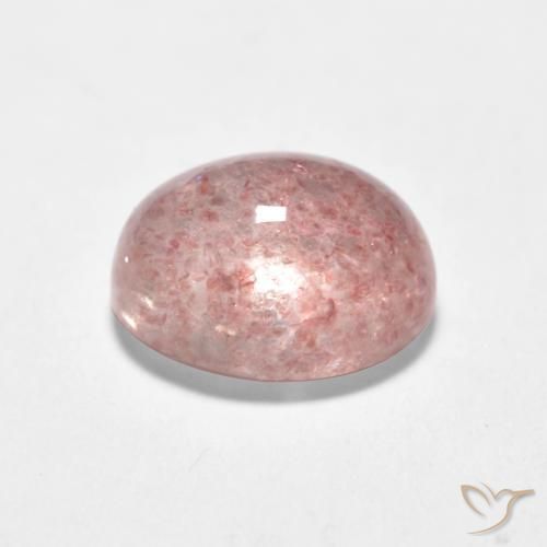 Quartzo Morango Luz rosa Natural 1.59ct, oval, Translúcido
