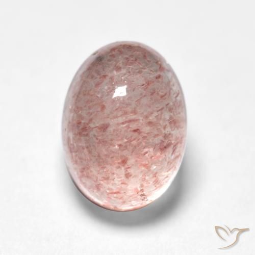 1.30ct Natural rosa médio Quartzo Morango, oval, Translúcido