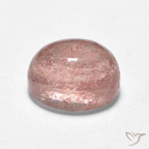 Quartzo Morango rosa médio Natural 1.30ct, oval, Translúcido