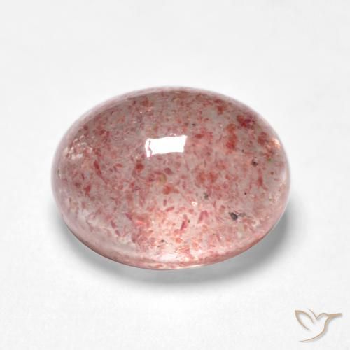 Quartzo Morango Rosa Terroso Natural 1.70ct, oval, Translúcido