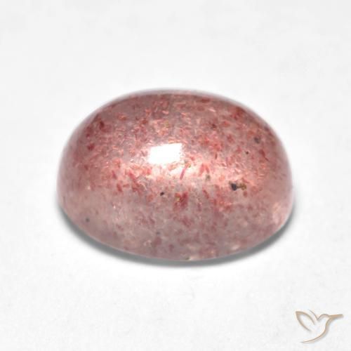 Quartzo Morango Rosa Terroso Natural 1.70ct, oval, Translúcido