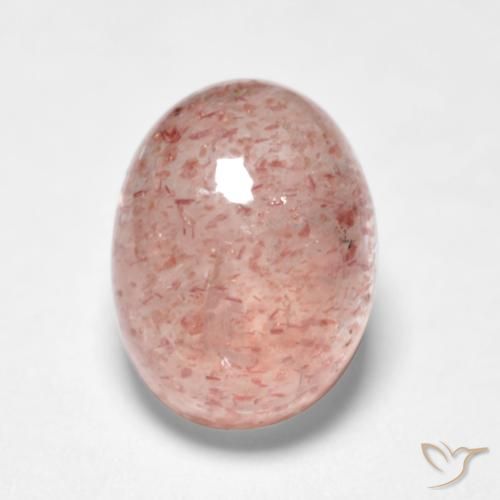 1.88ct Natural Rosa Flamingo Quartzo Morango, oval, Translúcido