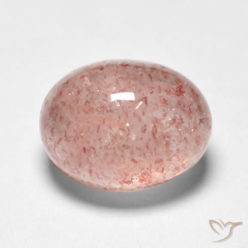 Quartzo Morango Rosa Flamingo Natural 1.88ct, oval, Translúcido