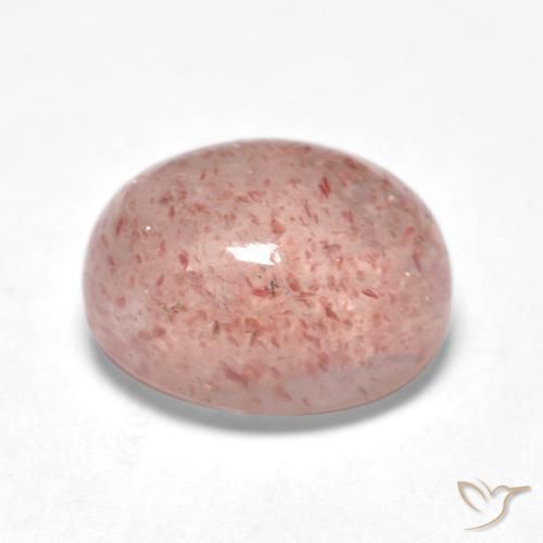 Quartzo Morango Rosa Flamingo Natural 1.88ct, oval, Translúcido