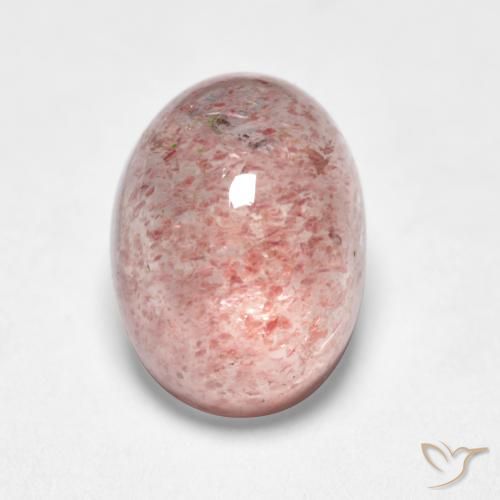 1.75ct Natural Luz rosa Quartzo Morango, oval, Translúcido
