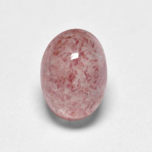 Quartzo morango rosa natural 1,13ct, corte oval, translúcido