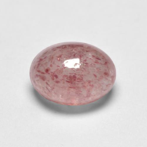 Quartzo morango rosa natural 1,13ct, corte oval, translúcido