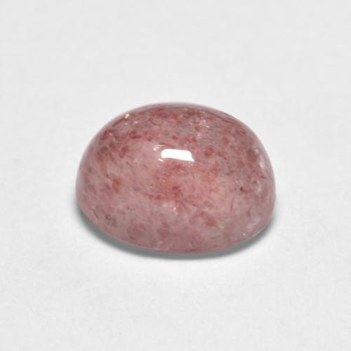Quartzo morango rosa natural 1,13ct, corte oval, translúcido