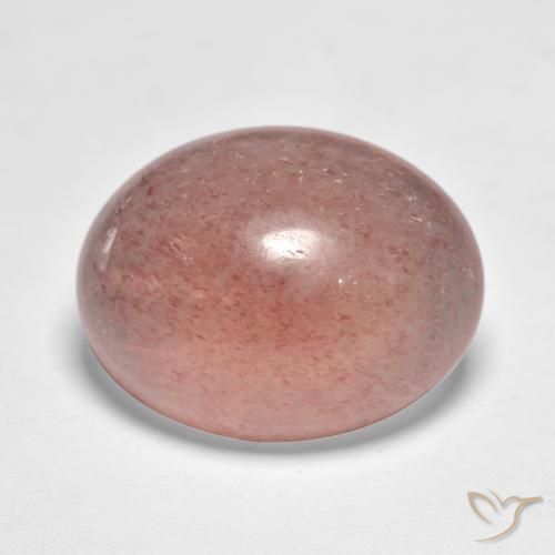 Quartzo Morango Tom Rosa Natural 7.34ct, oval, Translúcido