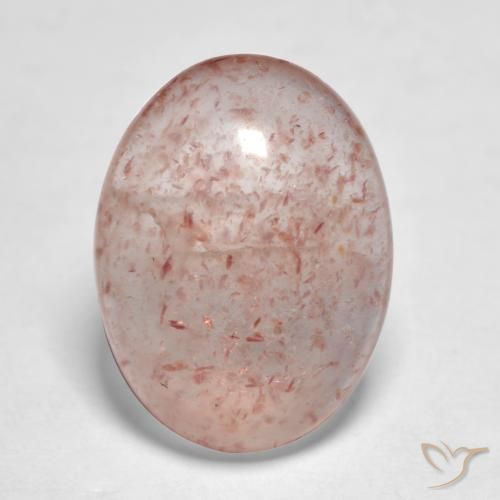 6.42ct Natural Luz rosa Quartzo Morango, oval, Translúcido