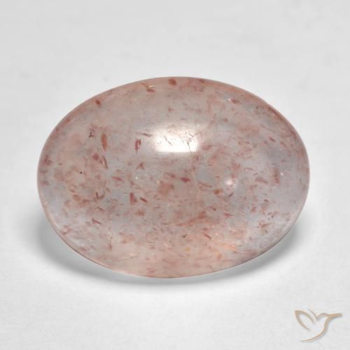 Quartzo Morango Luz rosa Natural 6.42ct, oval, Translúcido