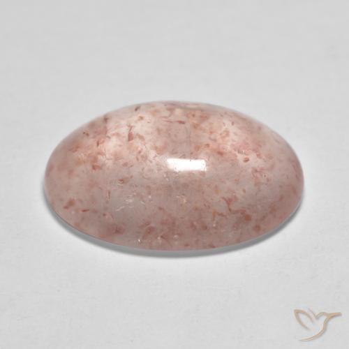 Quartzo Morango Luz rosa Natural 6.42ct, oval, Translúcido