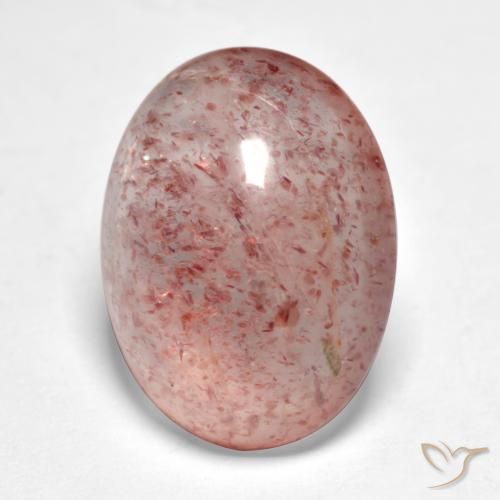 7.71ct Natural Rosa Terroso Quartzo Morango, oval, Translúcido
