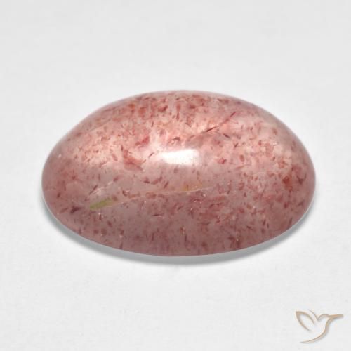 Quartzo Morango Rosa Terroso Natural 7.71ct, oval, Translúcido