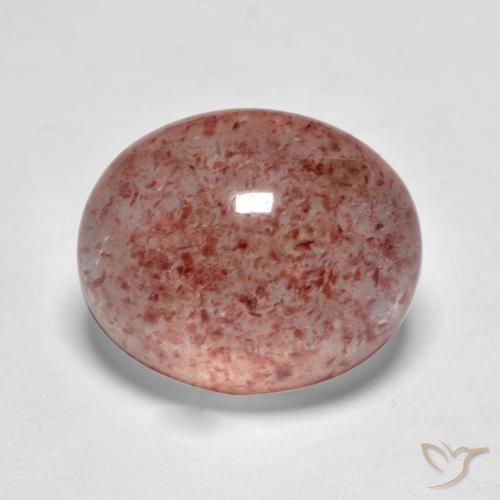 Quartzo Morango Rosa Profundo Natural 6.93ct, oval, Translúcido