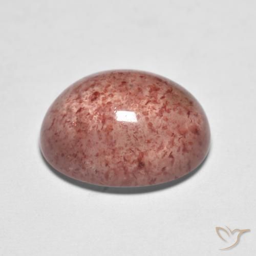 Quartzo Morango Rosa Profundo Natural 6.93ct, oval, Translúcido