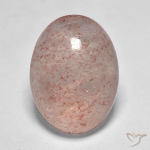 8.14ct Natural Luz rosa Quartzo Morango, oval, Translúcido