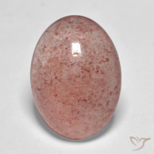 7.24ct Natural rosa médio Quartzo Morango, oval, Translúcido