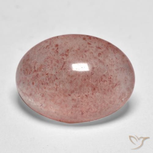 Quartzo Morango rosa médio Natural 7.24ct, oval, Translúcido
