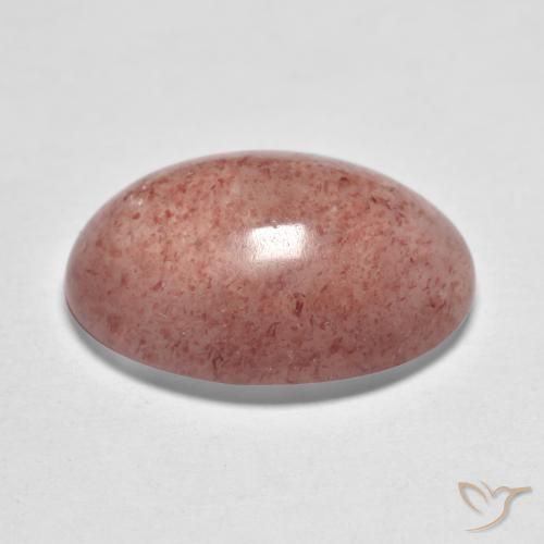 Quartzo Morango rosa médio Natural 7.24ct, oval, Translúcido