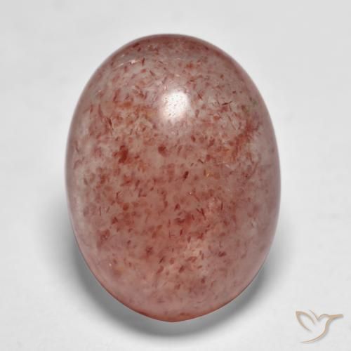 9.17ct Natural Terroso Rosa Avermelhado Quartzo Morango, oval, Translúcido